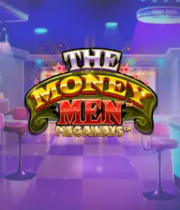 Скриншот игрового автомата The Money Men Megaways от Pragmatic Play, показывающее яркий городской пейзаж с элементами хип-хоп культуры. В центре кадра видны символы слота: золотые украшения, крутые автомобили и изображения, исполняющие рэп жесты, создающие атмосферу настоящего хип-хоп приключения. Логотип игры The Money Men Megaways расположен в верхней части изображения, подчеркивая тематику и стиль игры.